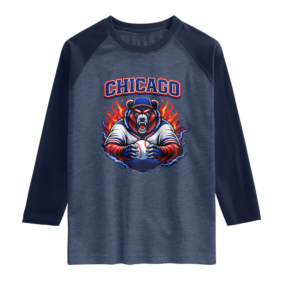 Vintage Chicago Raglan Shirt Retro Baseball Fans
