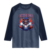 Vintage Chicago Raglan Shirt Retro Baseball Fans