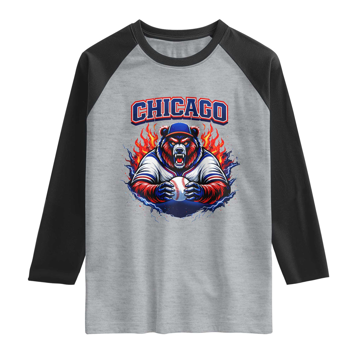 Vintage Chicago Raglan Shirt Retro Baseball Fans