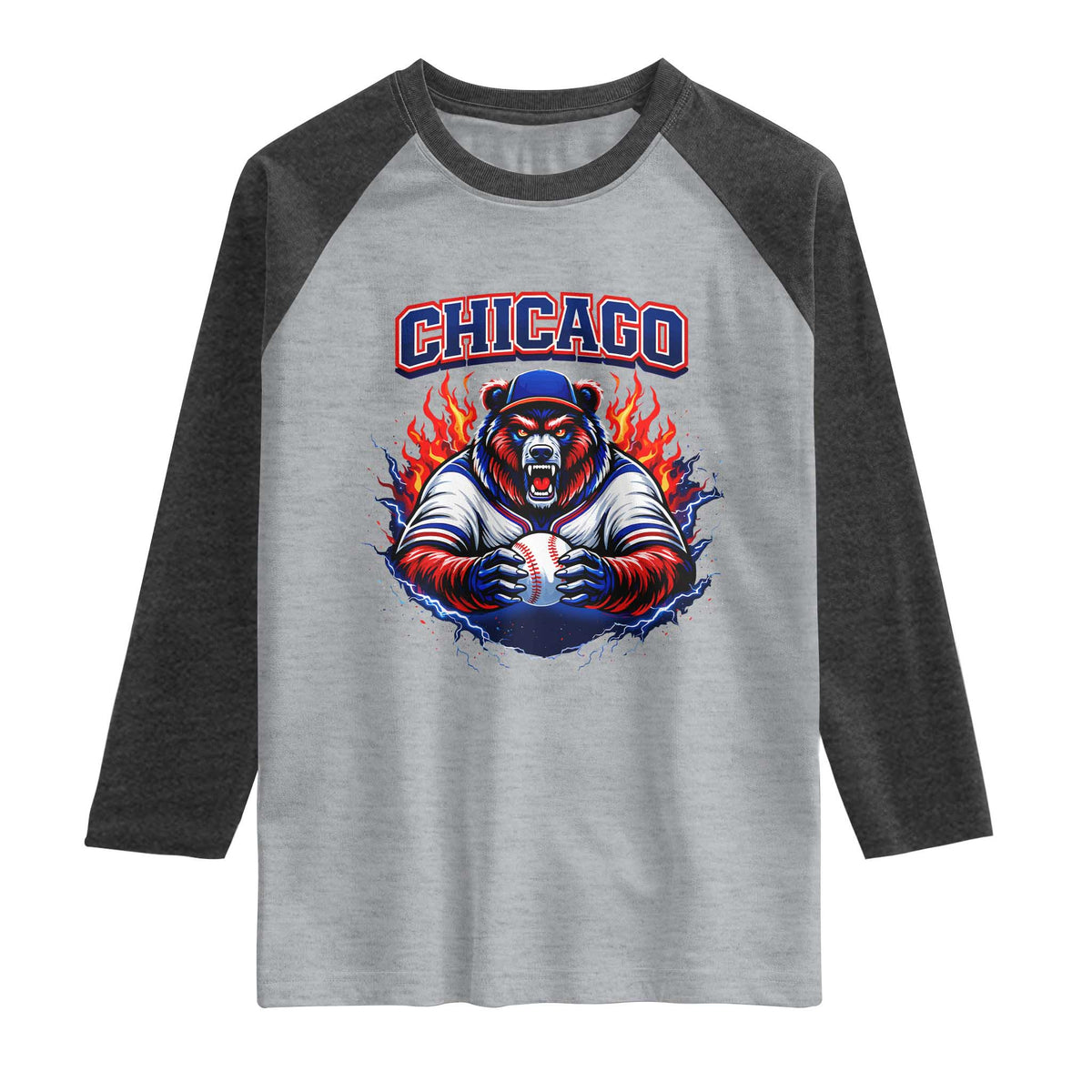 Vintage Chicago Raglan Shirt Retro Baseball Fans