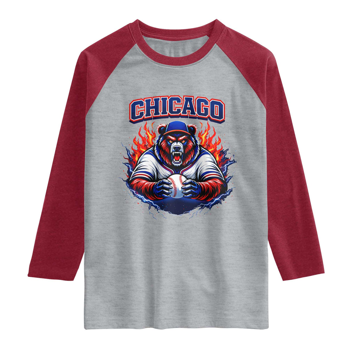 Vintage Chicago Raglan Shirt Retro Baseball Fans
