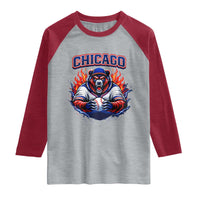 Vintage Chicago Raglan Shirt Retro Baseball Fans