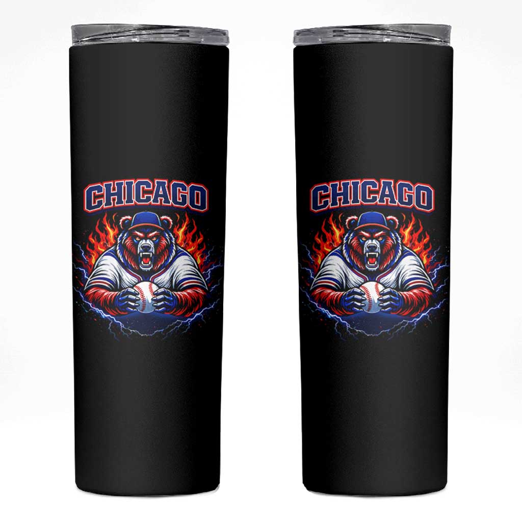 Vintage Chicago Skinny Tumbler Retro Baseball Fans