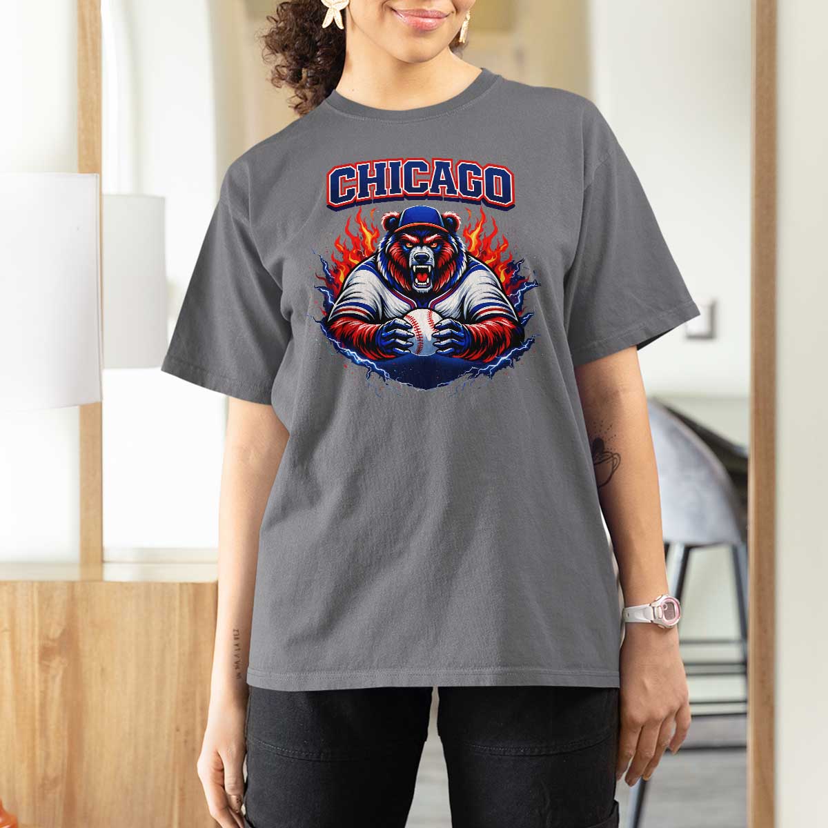 Vintage Chicago T Shirt For Women Retro Baseball Fans