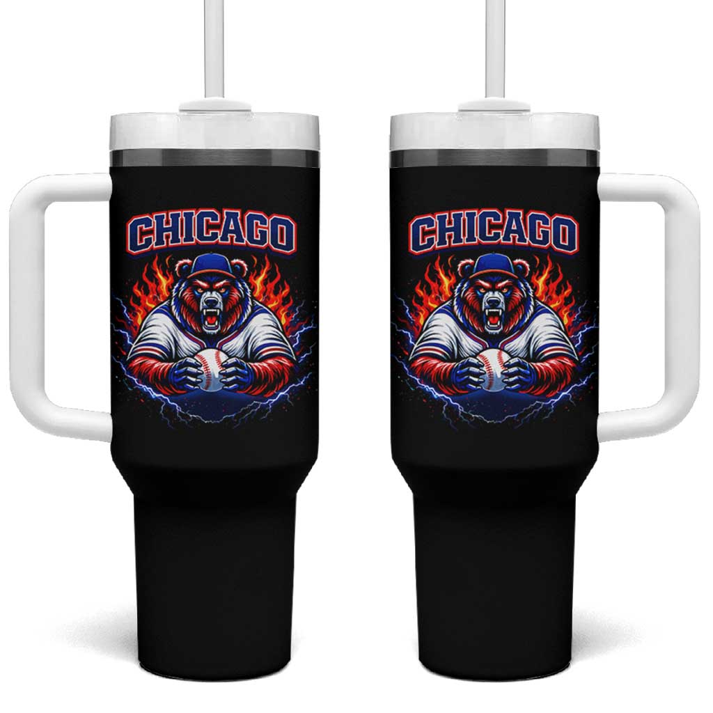 Vintage Chicago Tumbler With Handle Retro Baseball Fans