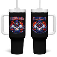 Vintage Chicago Tumbler With Handle Retro Baseball Fans