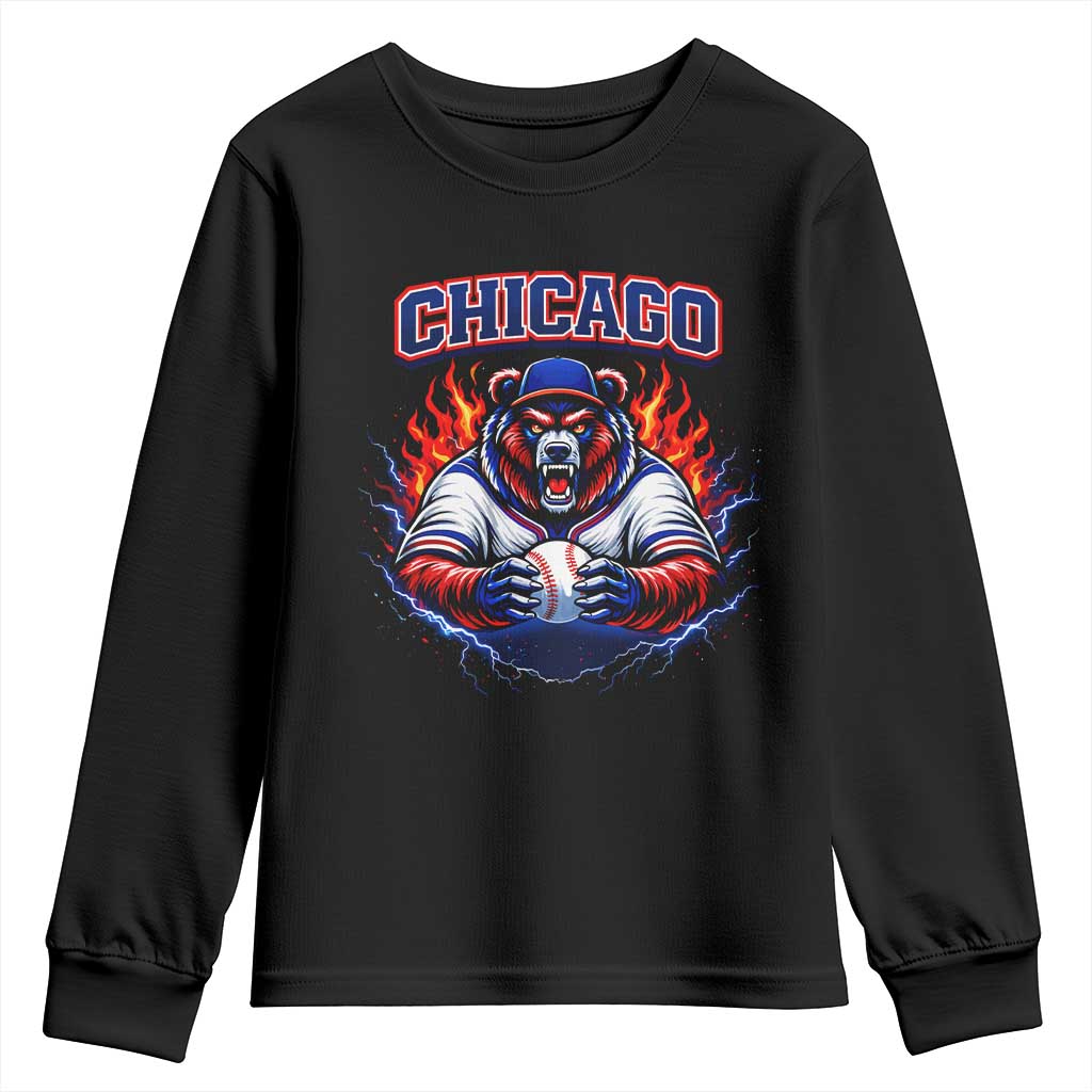 Vintage Chicago Youth Sweatshirt Retro Baseball Fans
