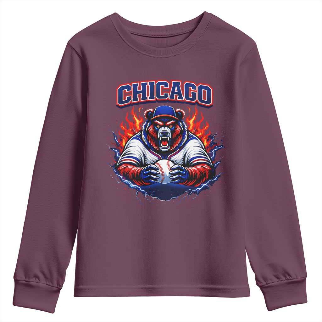 Vintage Chicago Youth Sweatshirt Retro Baseball Fans