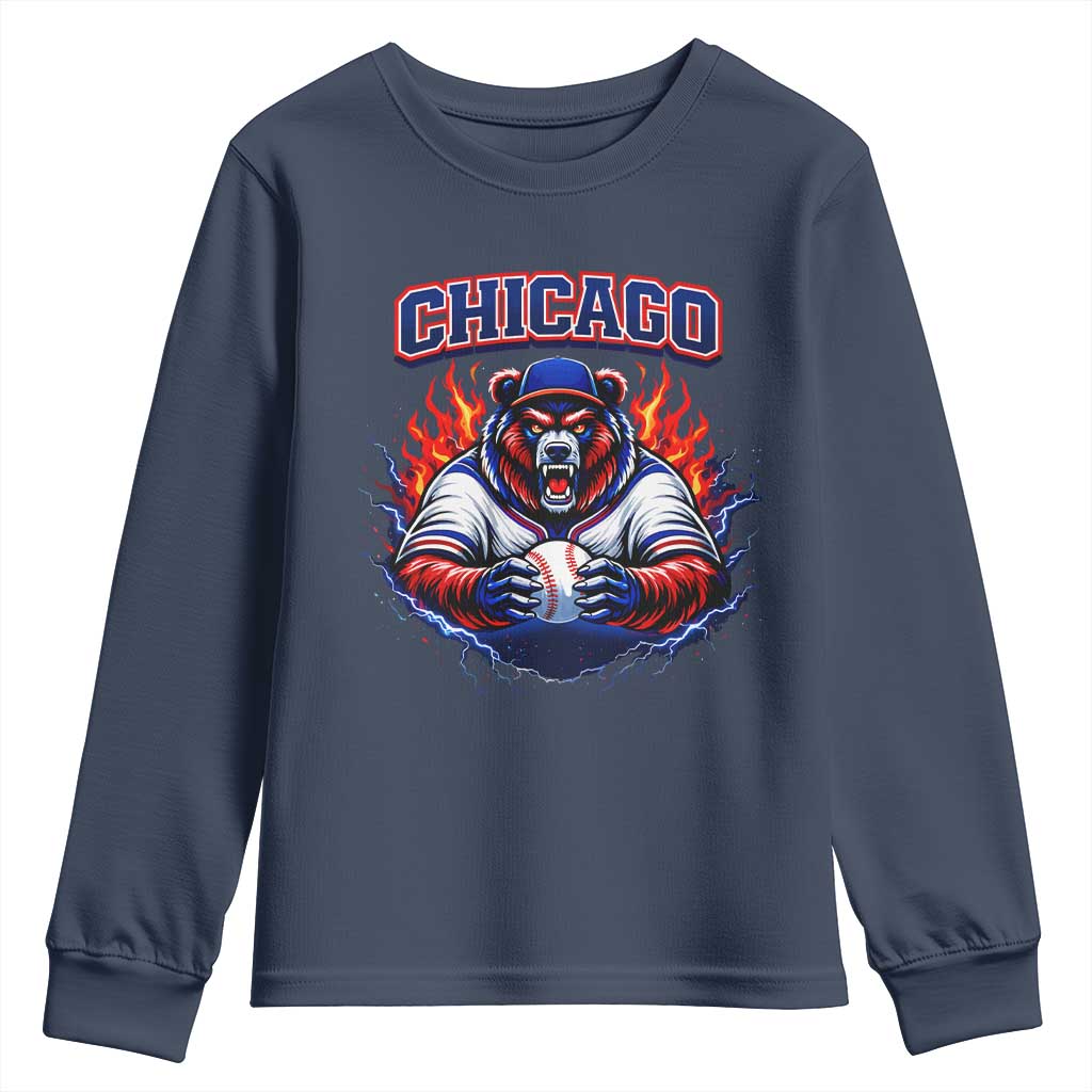 Vintage Chicago Youth Sweatshirt Retro Baseball Fans