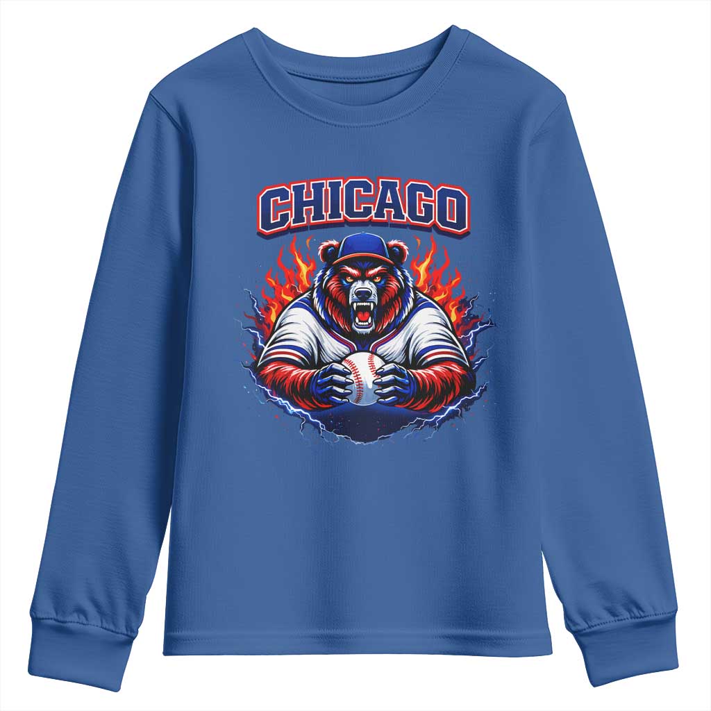 Vintage Chicago Youth Sweatshirt Retro Baseball Fans