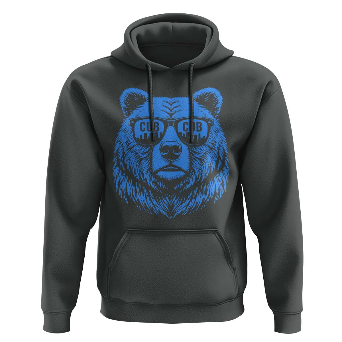 Vintage Cub Hoodie With Sunglasses Retro Baseball Fans