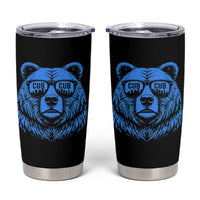 Vintage Cub Tumbler Cup With Sunglasses Retro Baseball Fans