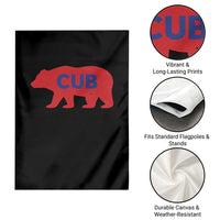 Vintage Cub Garden Flag Retro Sports Bear Baseball Fans