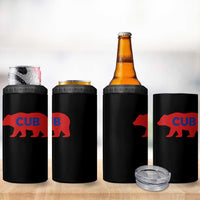 Vintage Cub 4 in 1 Can Cooler Tumbler Retro Sports Bear Baseball Fans