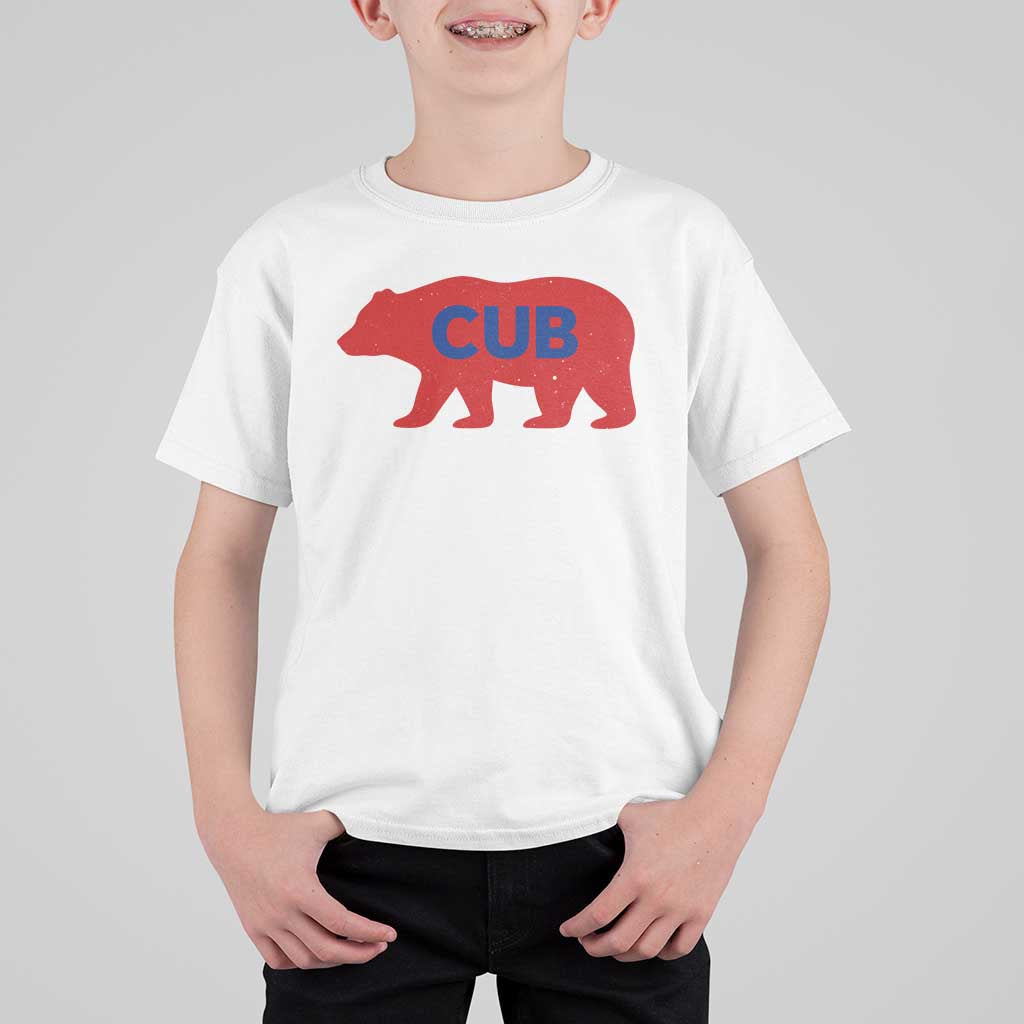 Vintage Cub T Shirt For Kid Retro Sports Bear Baseball Fans