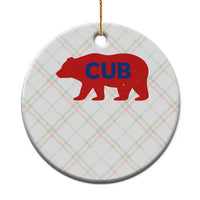 Vintage Cub Ceramic Ornament Retro Sports Bear Baseball Fans