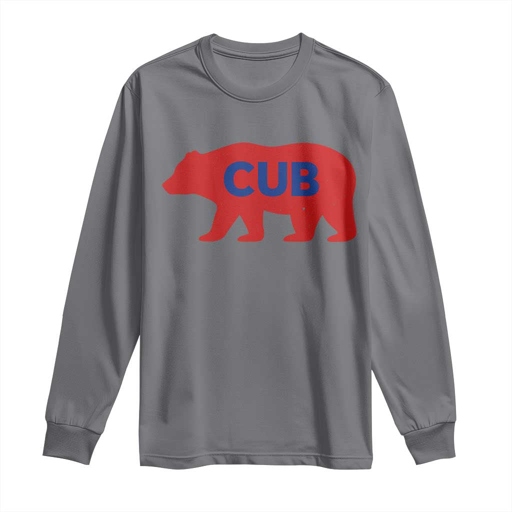 Vintage Cub Long Sleeve Shirt Retro Sports Bear Baseball Fans