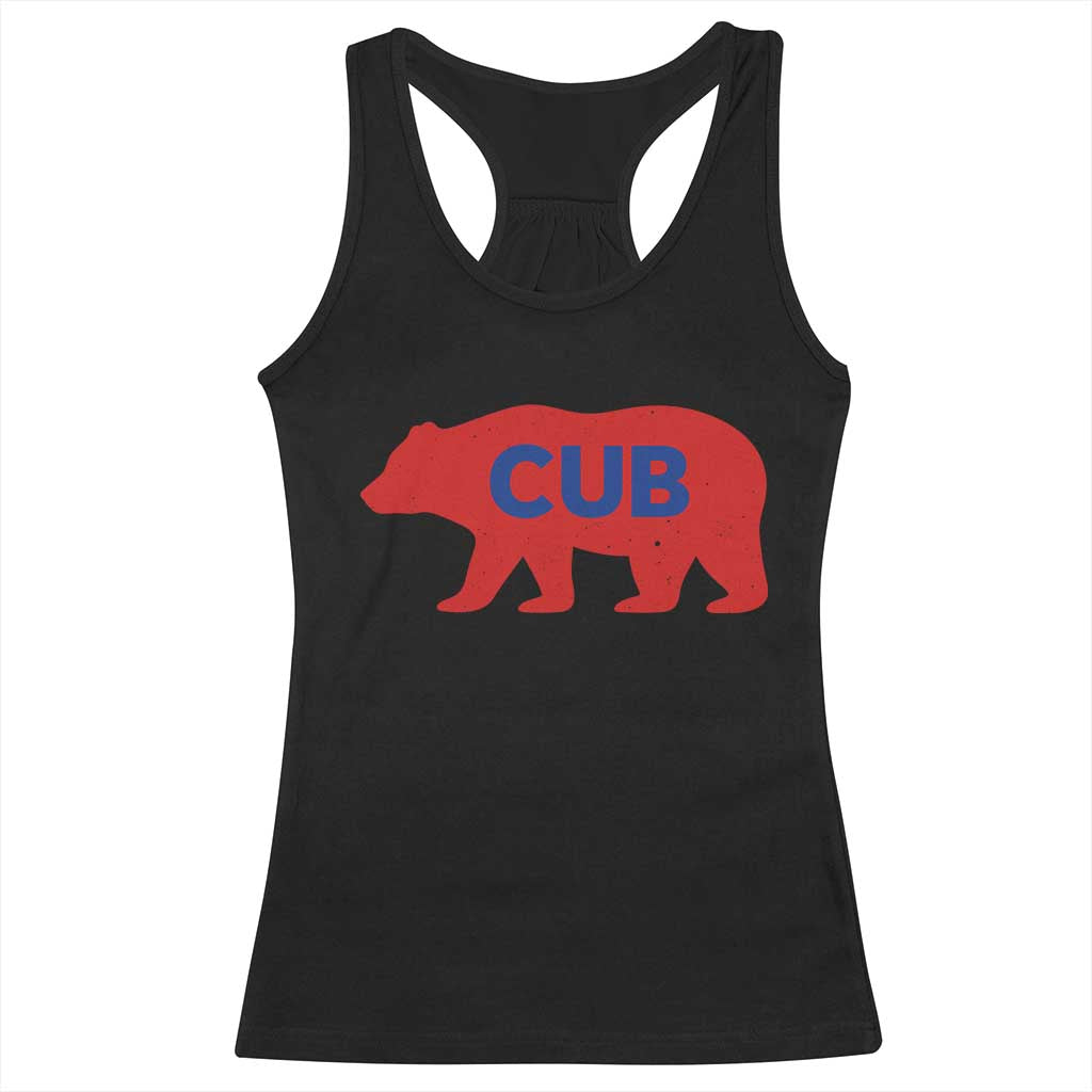 Vintage Cub Racerback Tank Top Retro Sports Bear Baseball Fans