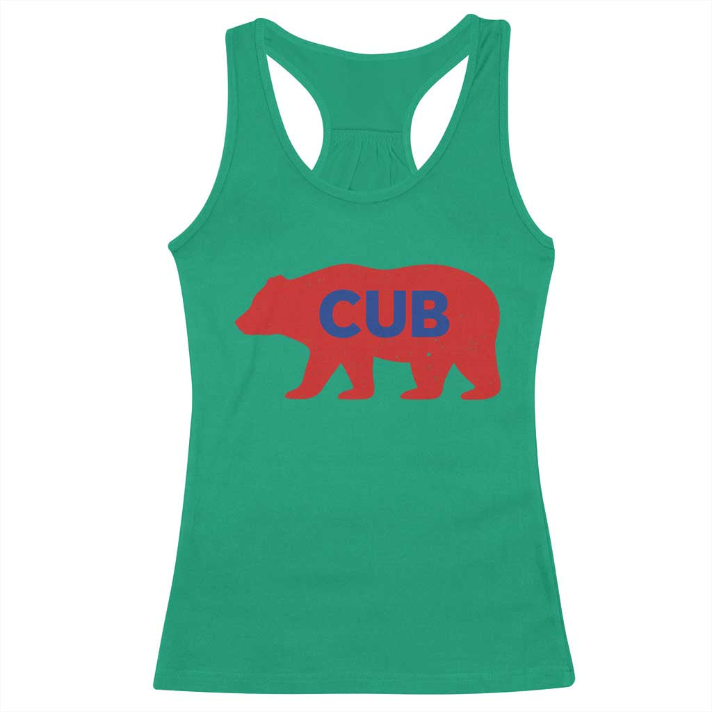 Vintage Cub Racerback Tank Top Retro Sports Bear Baseball Fans