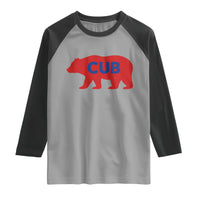 Vintage Cub Raglan Shirt Retro Sports Bear Baseball Fans