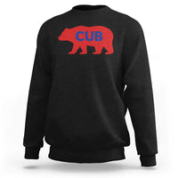 Vintage Cub Sweatshirt Retro Sports Bear Baseball Fans