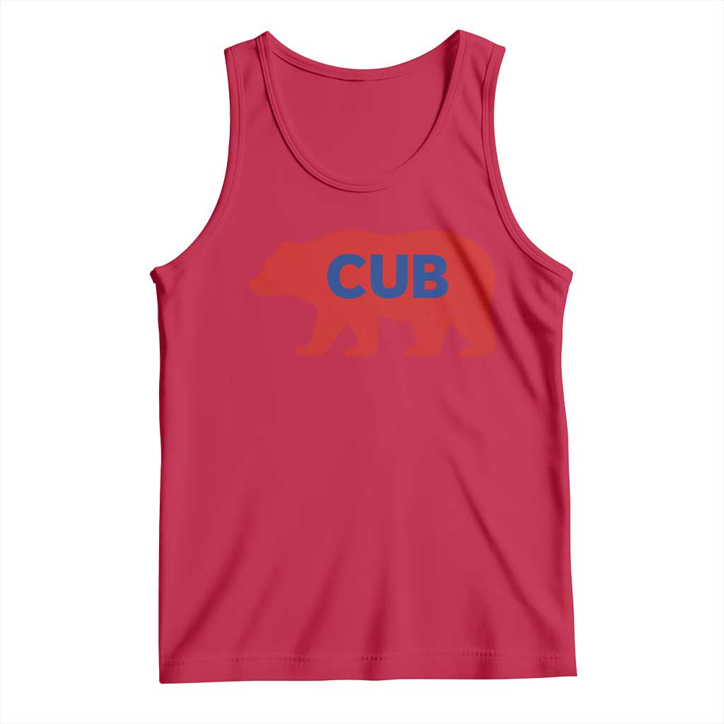 Vintage Cub Tank Top Retro Sports Bear Baseball Fans