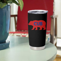 Vintage Cub Tumbler Cup Retro Sports Bear Baseball Fans