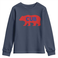 Vintage Cub Youth Sweatshirt Retro Sports Bear Baseball Fans