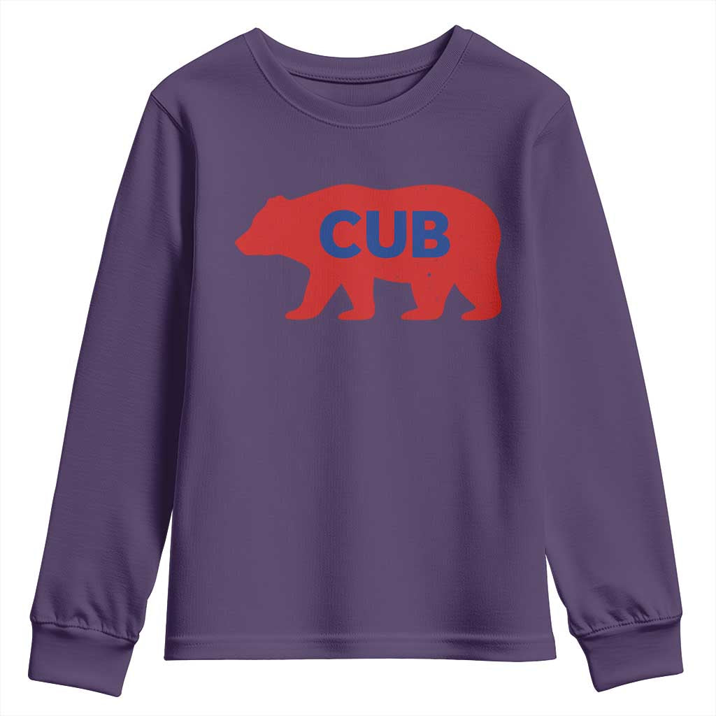 Vintage Cub Youth Sweatshirt Retro Sports Bear Baseball Fans
