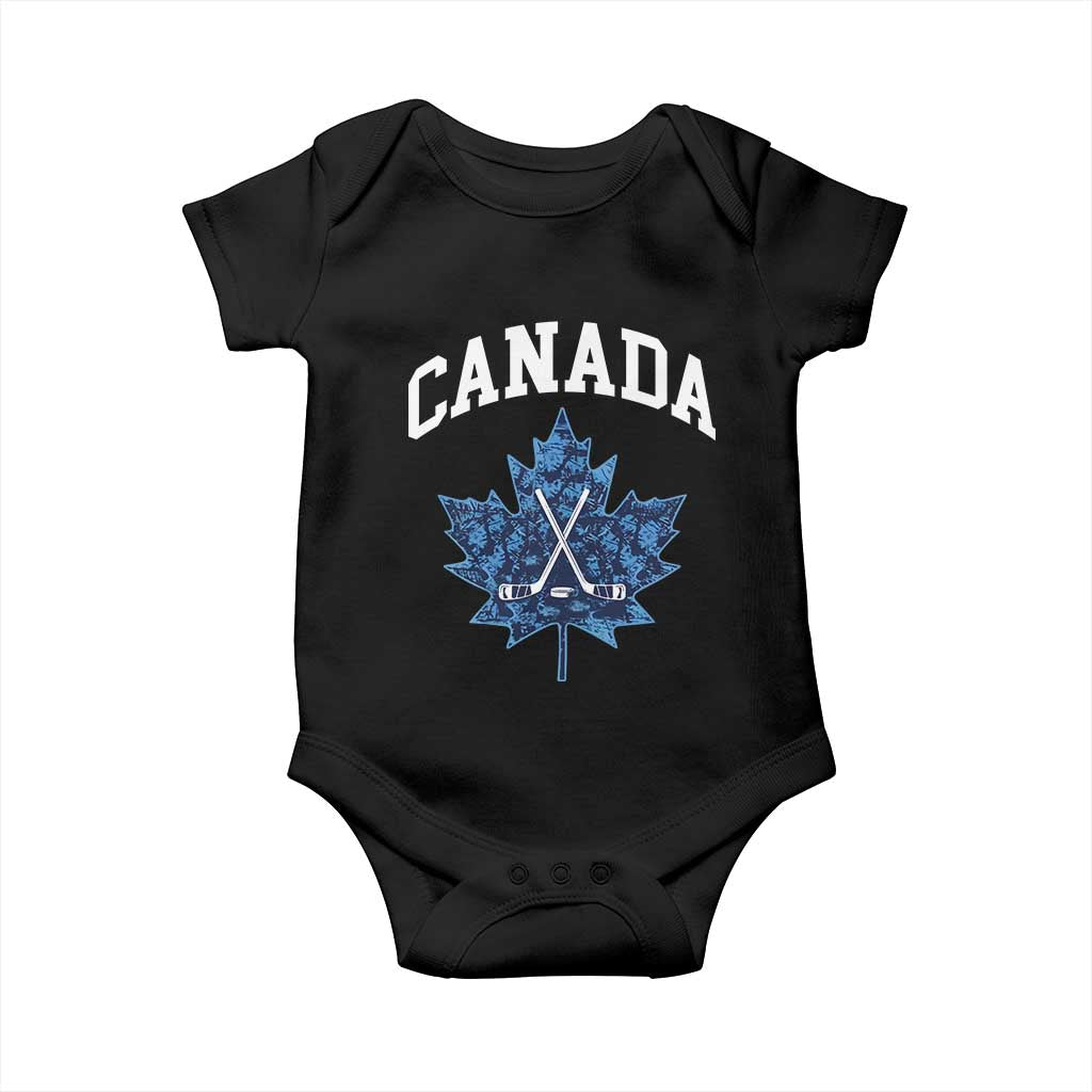 Vintage Canada Hockey Baby Onesie Maple Leafs