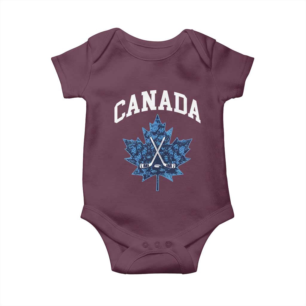 Vintage Canada Hockey Baby Onesie Maple Leafs