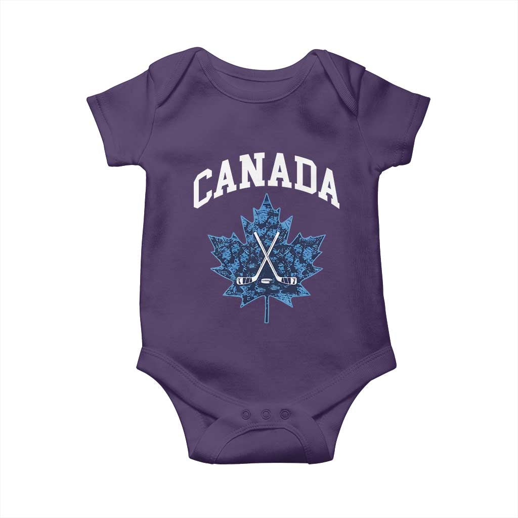 Vintage Canada Hockey Baby Onesie Maple Leafs