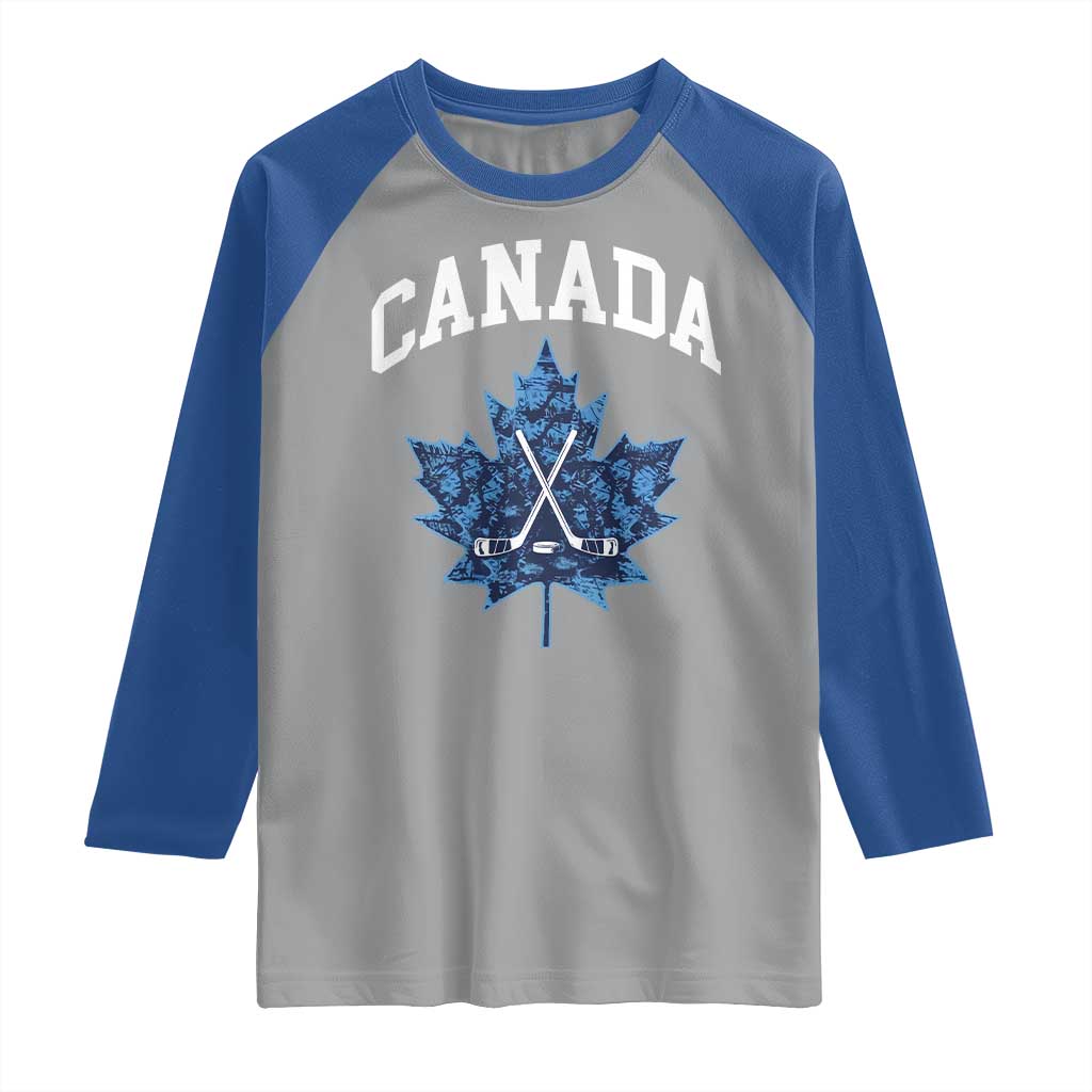 Vintage Canada Hockey Raglan Shirt Maple Leafs