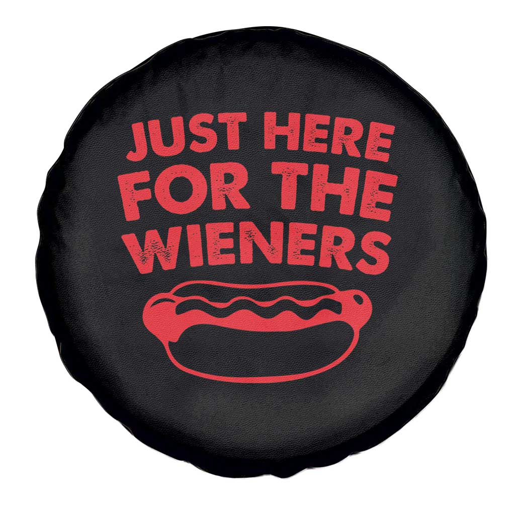 4th of July Just Here For The Wieners Spare Tire Cover Funny Hot Dog Independence Day Patriotic Weenies - Wonder Print Shop