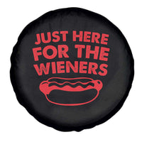 4th of July Just Here For The Wieners Spare Tire Cover Funny Hot Dog Independence Day Patriotic Weenies - Wonder Print Shop