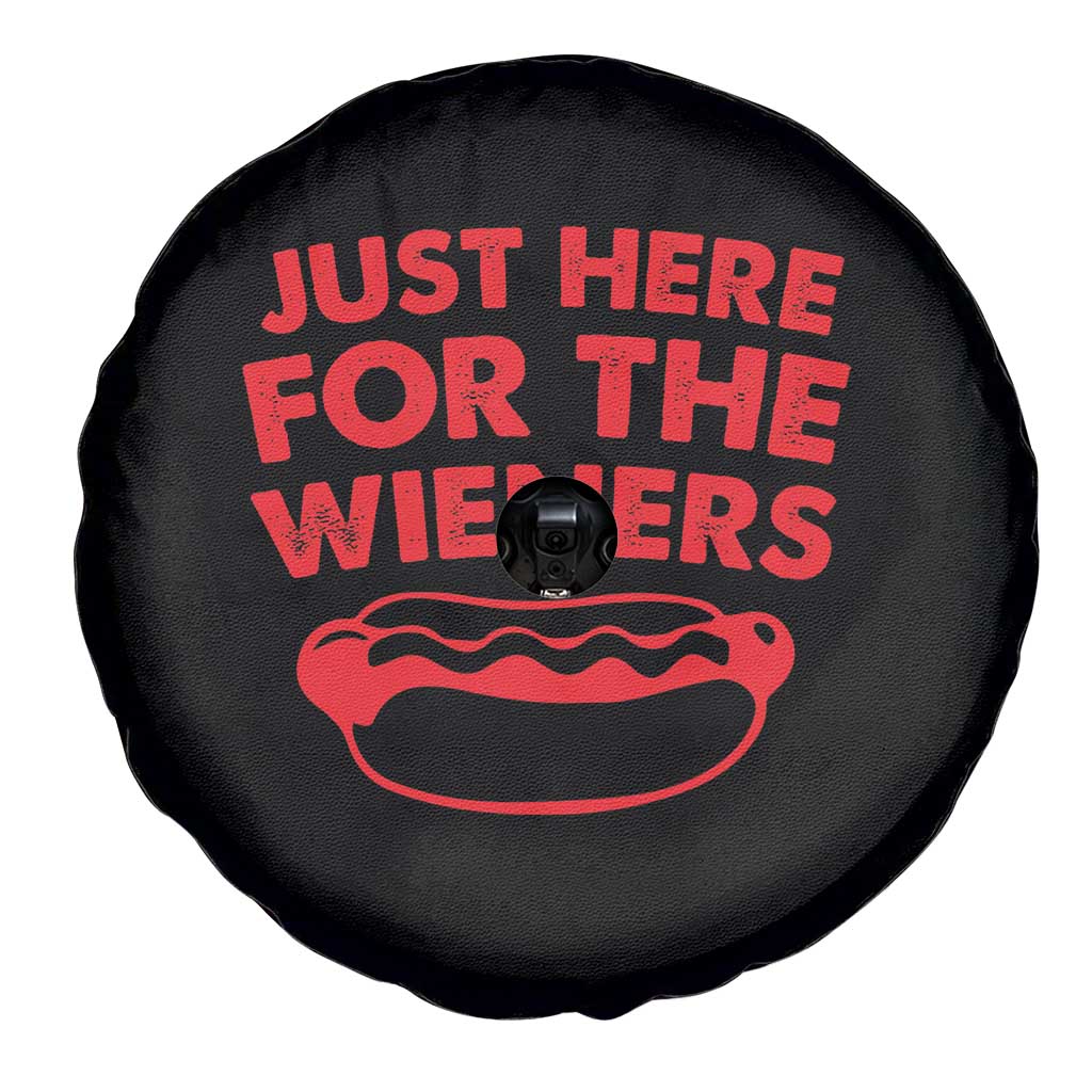 4th of July Just Here For The Wieners Spare Tire Cover Funny Hot Dog Independence Day Patriotic Weenies - Wonder Print Shop