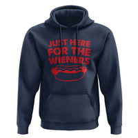 4th of July Just Here For The Wieners Hoodie Funny Hot Dog Independence Day Patriotic Weenies - Wonder Print Shop
