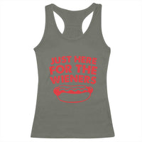 4th of July Just Here For The Wieners Racerback Tank Top Funny Hot Dog Independence Day Patriotic Weenies - Wonder Print Shop