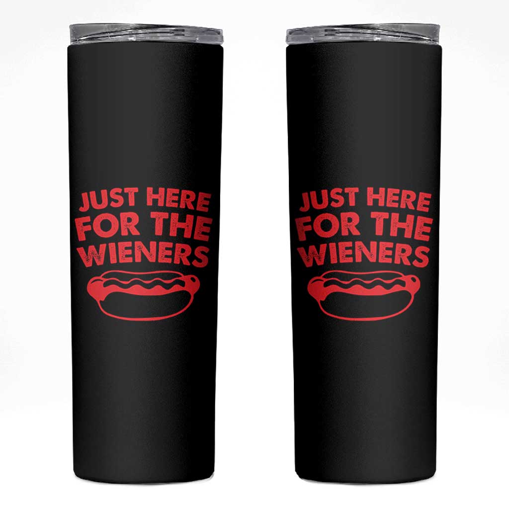 4th of July Just Here For The Wieners Skinny Tumbler Funny Hot Dog Independence Day Patriotic Weenies - Wonder Print Shop