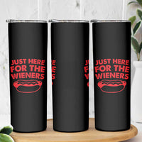 4th of July Just Here For The Wieners Skinny Tumbler Funny Hot Dog Independence Day Patriotic Weenies - Wonder Print Shop