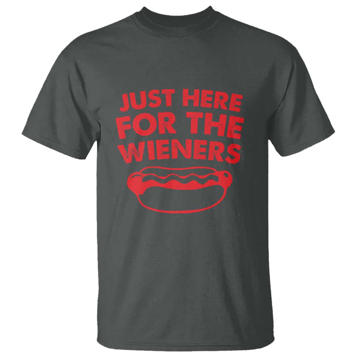 4th of July Just Here For The Wieners T Shirt Funny Hot Dog Independence Day Patriotic Weenies - Wonder Print Shop
