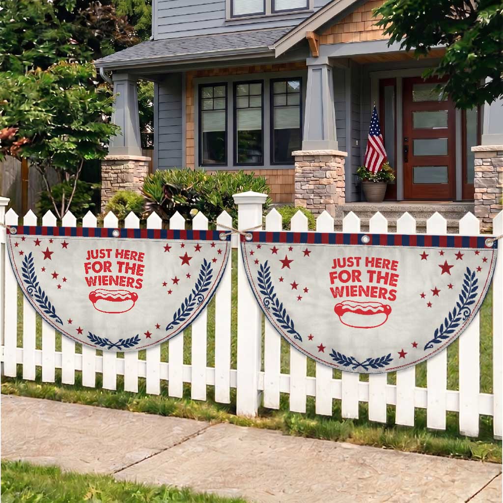 4th of July Just Here For The Wieners Patriotic Fan Flag Funny Hot Dog Independence Day Weenies