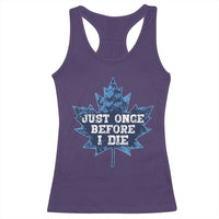 Vintage Canada Hockey Racerback Tank Top Toronto Just Once Before I Die Maple Leafs