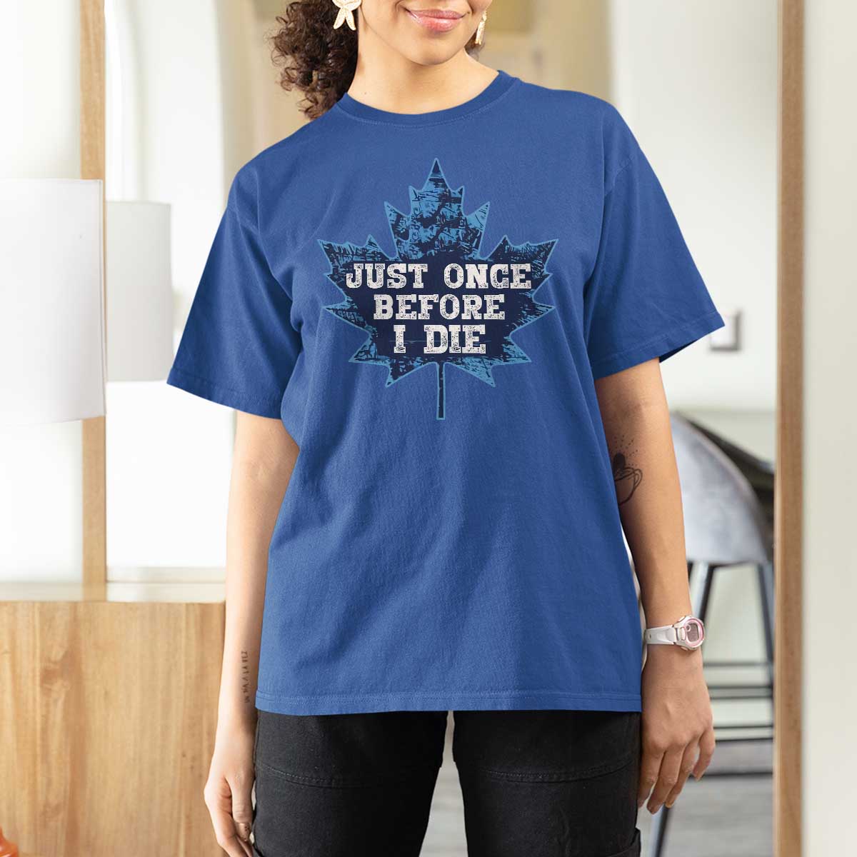 Vintage Canada Hockey T Shirt For Women Maple Leafs