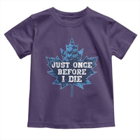 Vintage Canada Hockey Toddler T Shirt Toronto Just Once Before I Die Maple Leafs