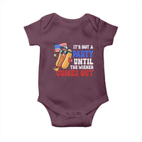 4th of July It's Not A Party Until The Wiener Comes Out Baby Onesie Funny Hot Dog Independence Day Patriotic Weenies - Wonder Print Shop