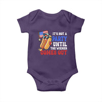 4th of July It's Not A Party Until The Wiener Comes Out Baby Onesie Funny Hot Dog Independence Day Patriotic Weenies - Wonder Print Shop