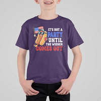 4th of July It's Not A Party Until The Wiener Comes Out T Shirt For Kid Funny Hot Dog Independence Day Patriotic Weenies - Wonder Print Shop