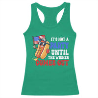 4th of July It's Not A Party Until The Wiener Comes Out Racerback Tank Top Funny Hot Dog Independence Day Patriotic Weenies - Wonder Print Shop