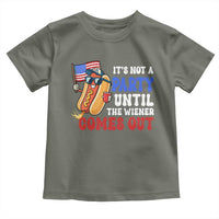 4th of July It's Not A Party Until The Wiener Comes Out Toddler T Shirt Funny Hot Dog Independence Day Patriotic Weenies - Wonder Print Shop